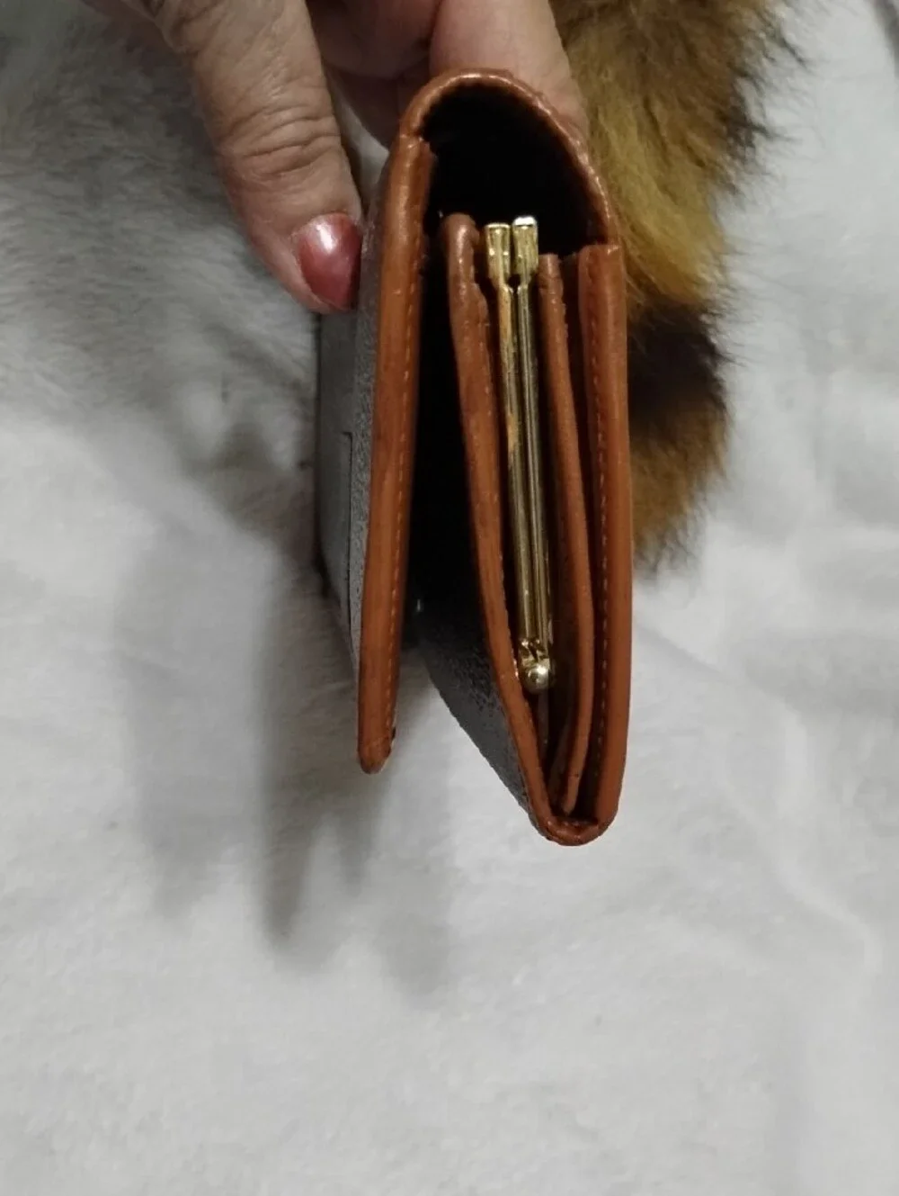 CELINE Macadam Continental Luxury Wallet! Lovely Brown & Tan Vintage Leather!